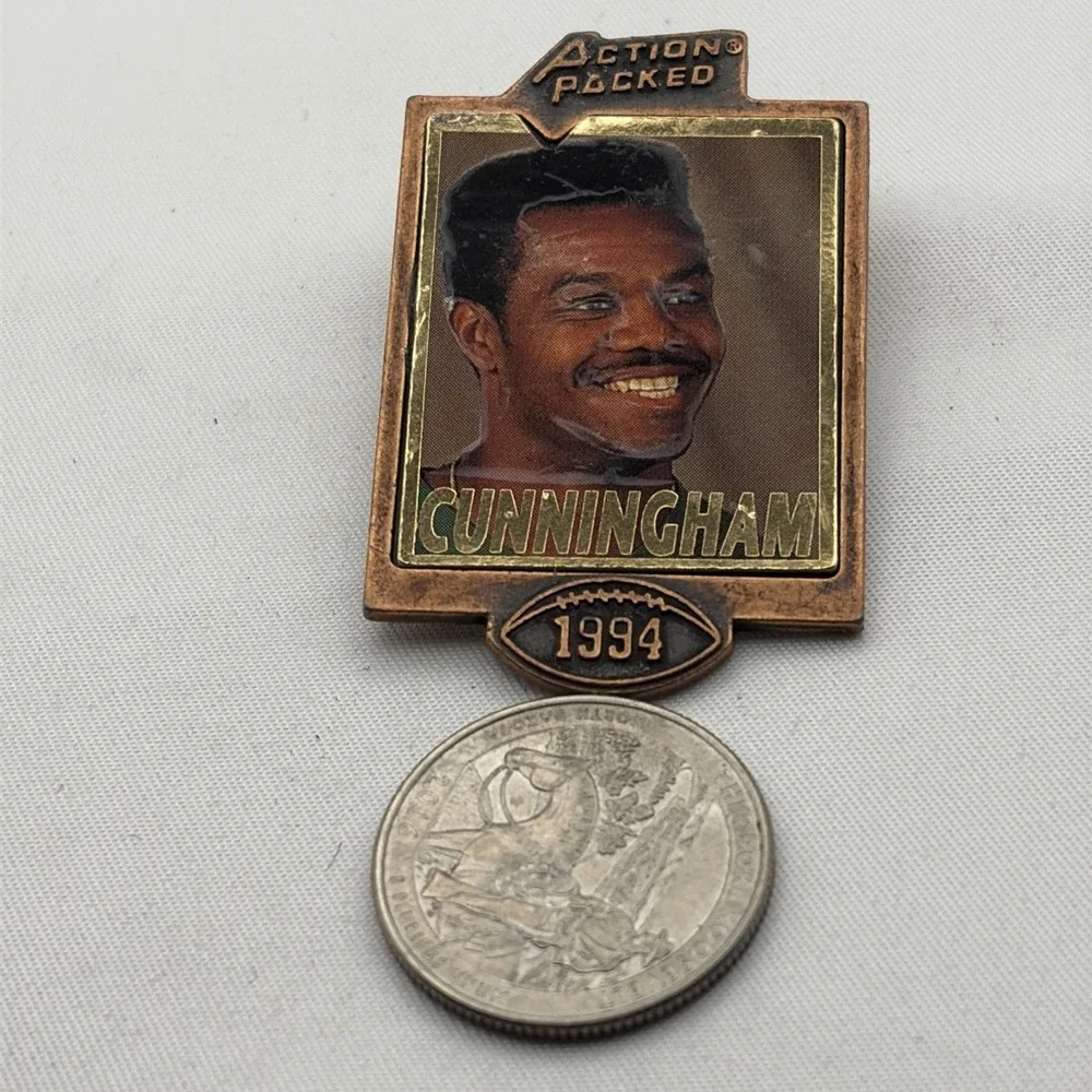 Action Packed Randall Cunningham Philadelphia Eagles NFL Football Lapel Hat Pin